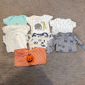 Gerber, Old Navy, Child of Mine Baby 0-3 Month Onesie 8 Piece Lot